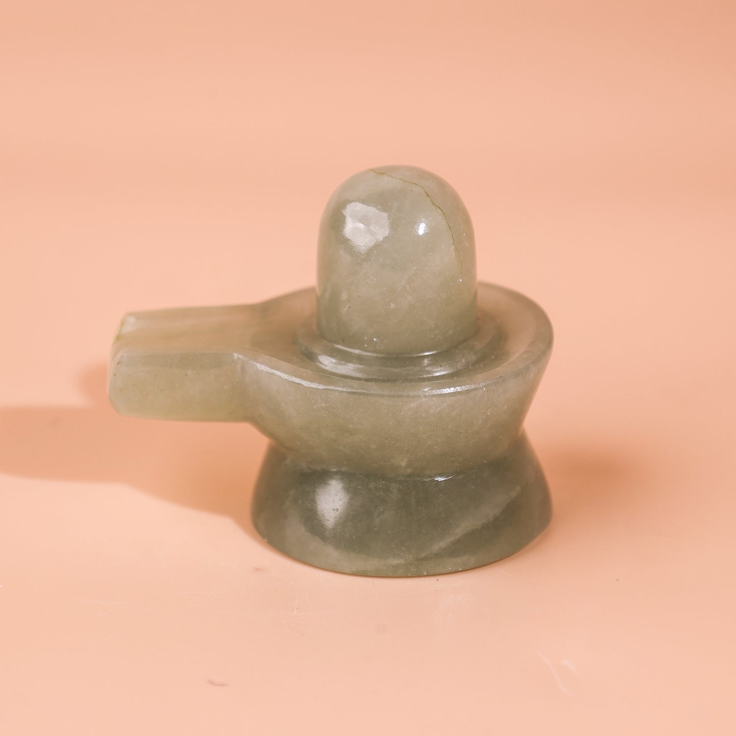 Green Aventurine Shivling Idol - Abhimantrit & Certified