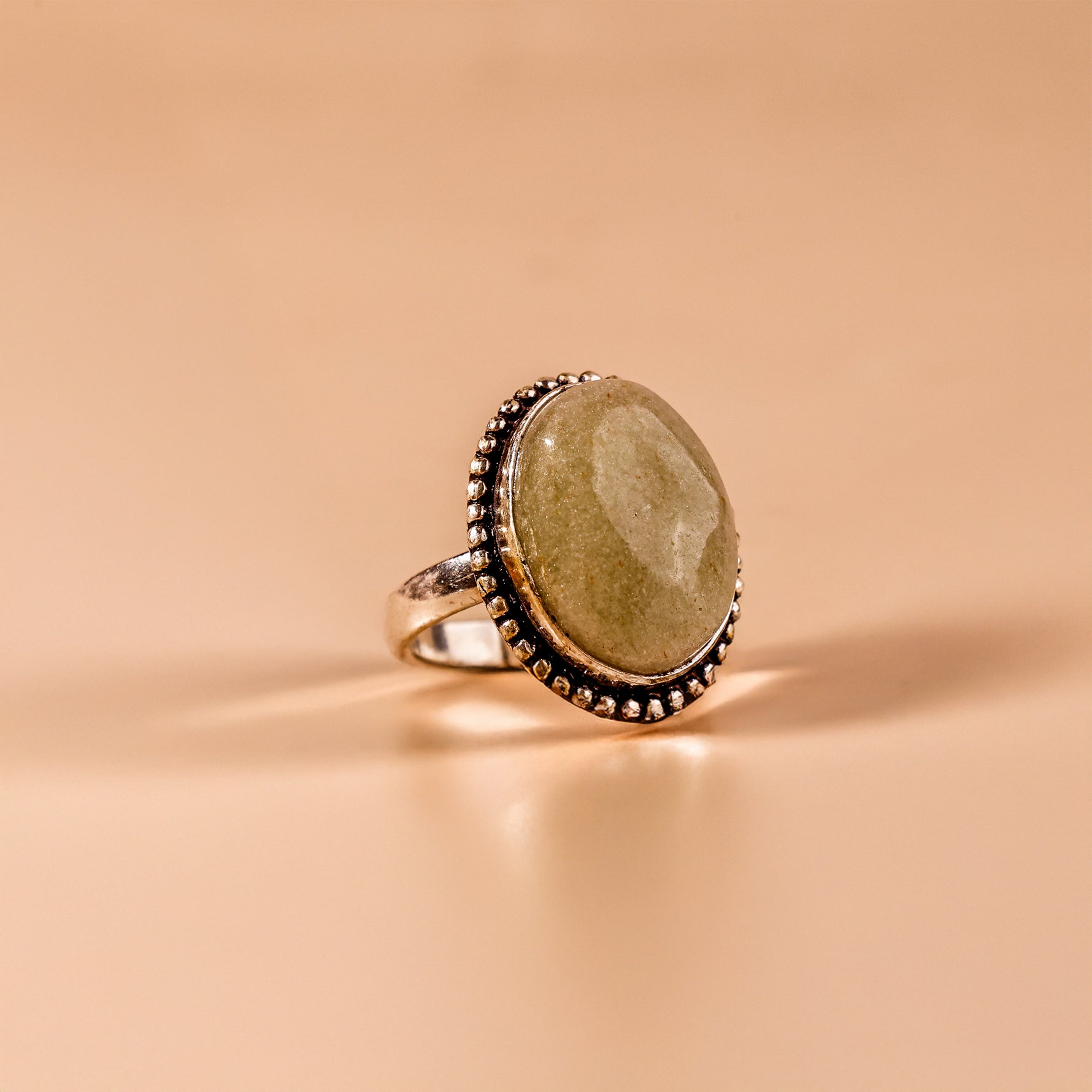 Green Aventurine Ring - Abhimantrit & Certified