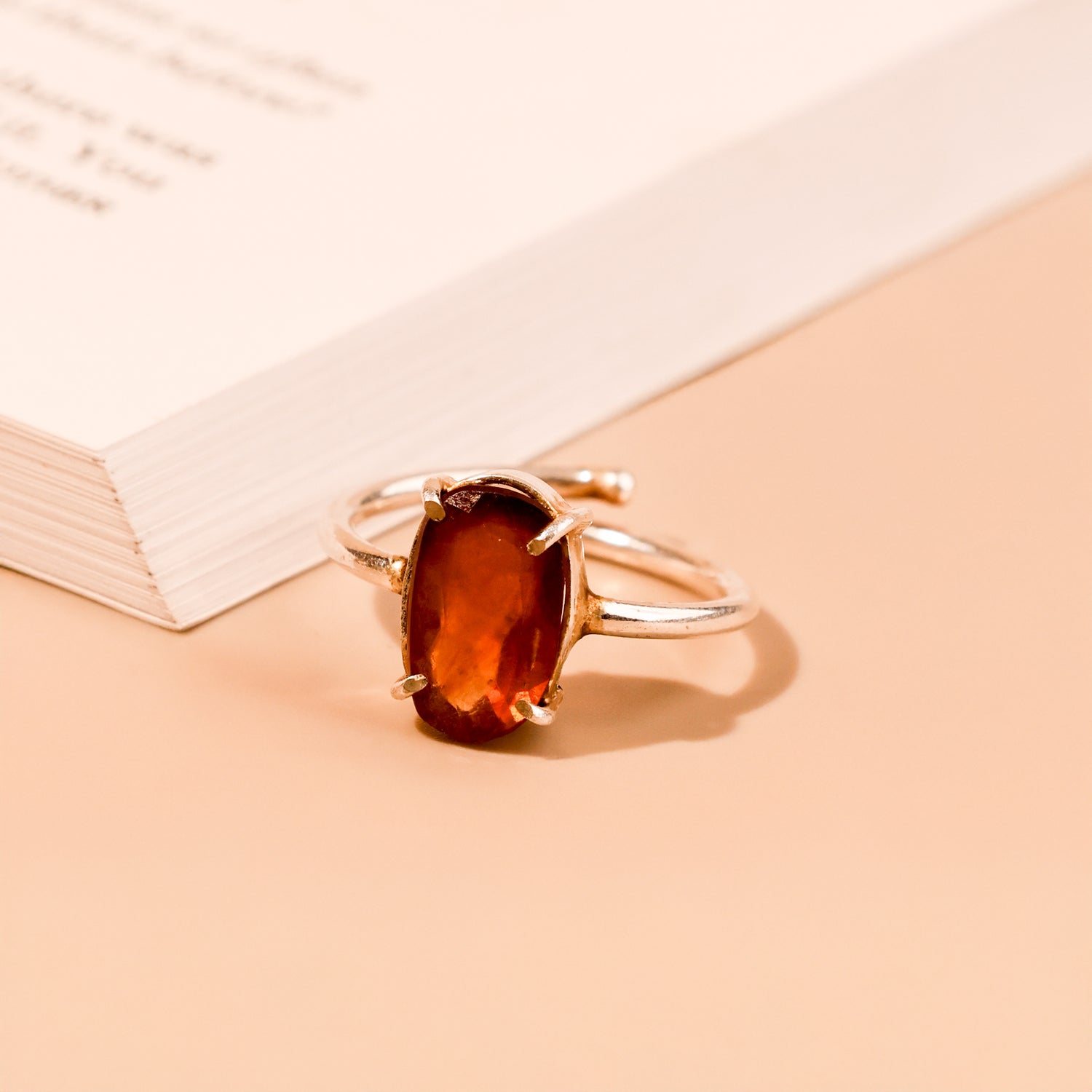 Rahu Hessonite Ring - Abhimantrit & Certified