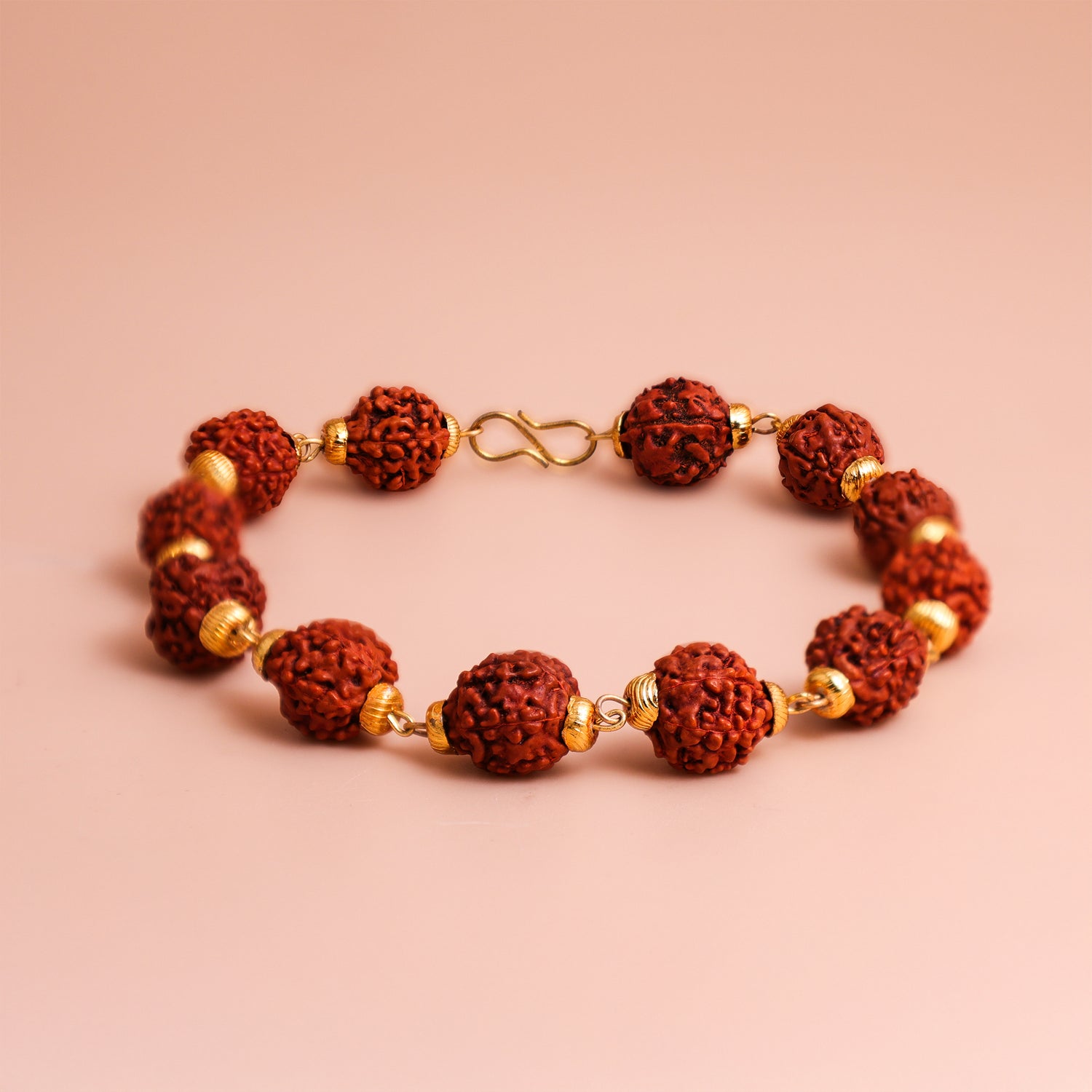 Rudraksha Raksha Bracelet Gold Plated - Abhimantrit