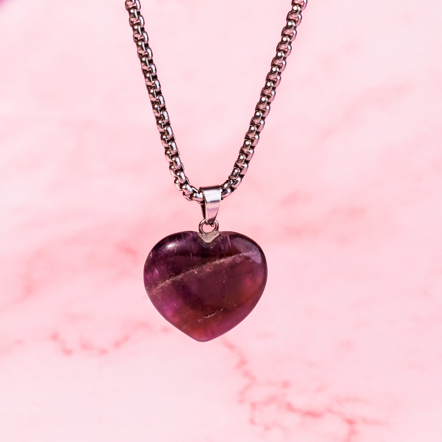 Amethyst Heart Pendant