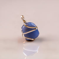 Angelite Wrapping Pendant - Abhimantrit & Certified
