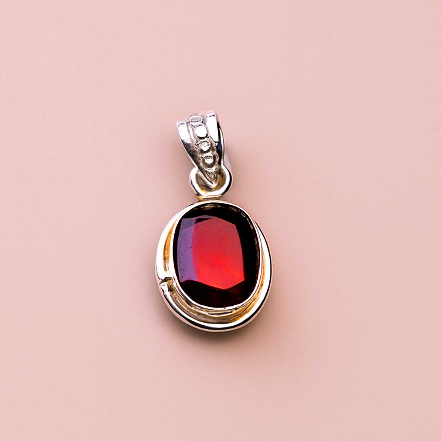 Rahu Hessonite Pendant - Abhimantrit & Certified