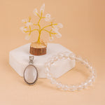 Clear Quartz Bracelet & Pendant with Tree (Combo)