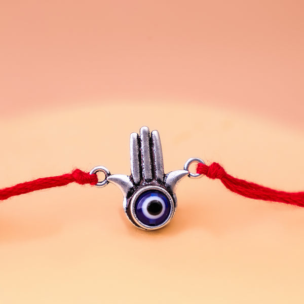 92.5 Pure Silver Hamsa Rakhi