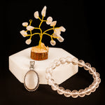 Clear Quartz Bracelet & Pendant with Tree (Combo)
