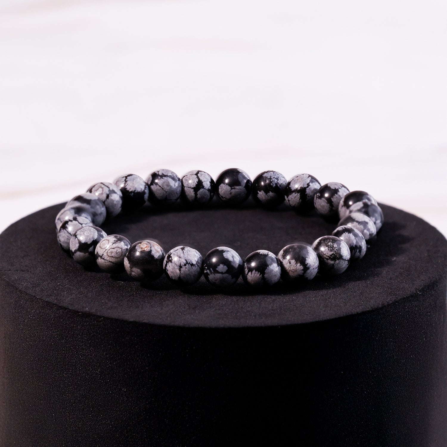 Snow Flake Obsedian Bracelet - Abhimantrit