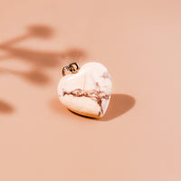Howlite Heart Pandent - Abhimantrit & Certified