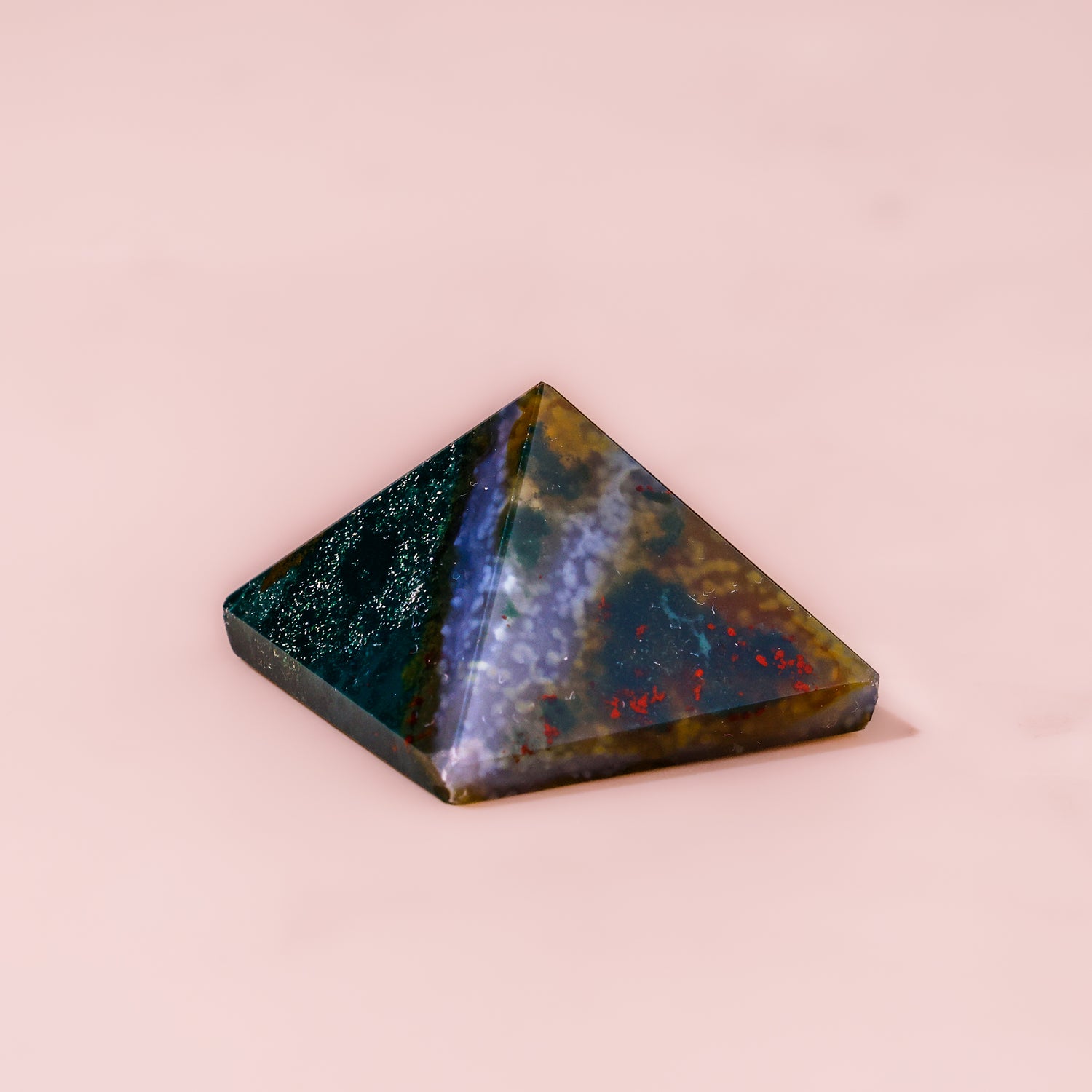 Green Agate Pyramid - Abhimantrit