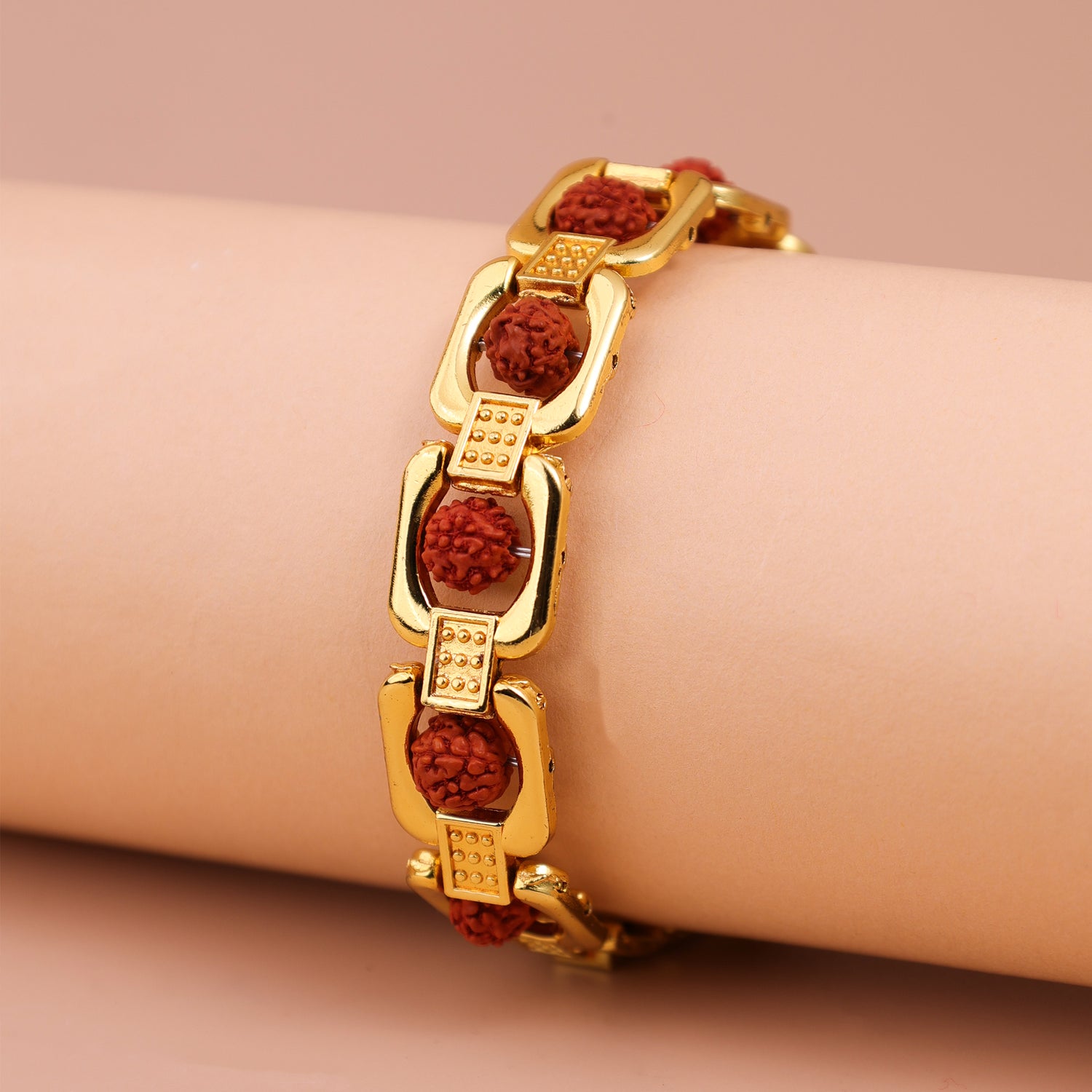 Rudraksha Beads Chain Bracelet - Abhimantrit
