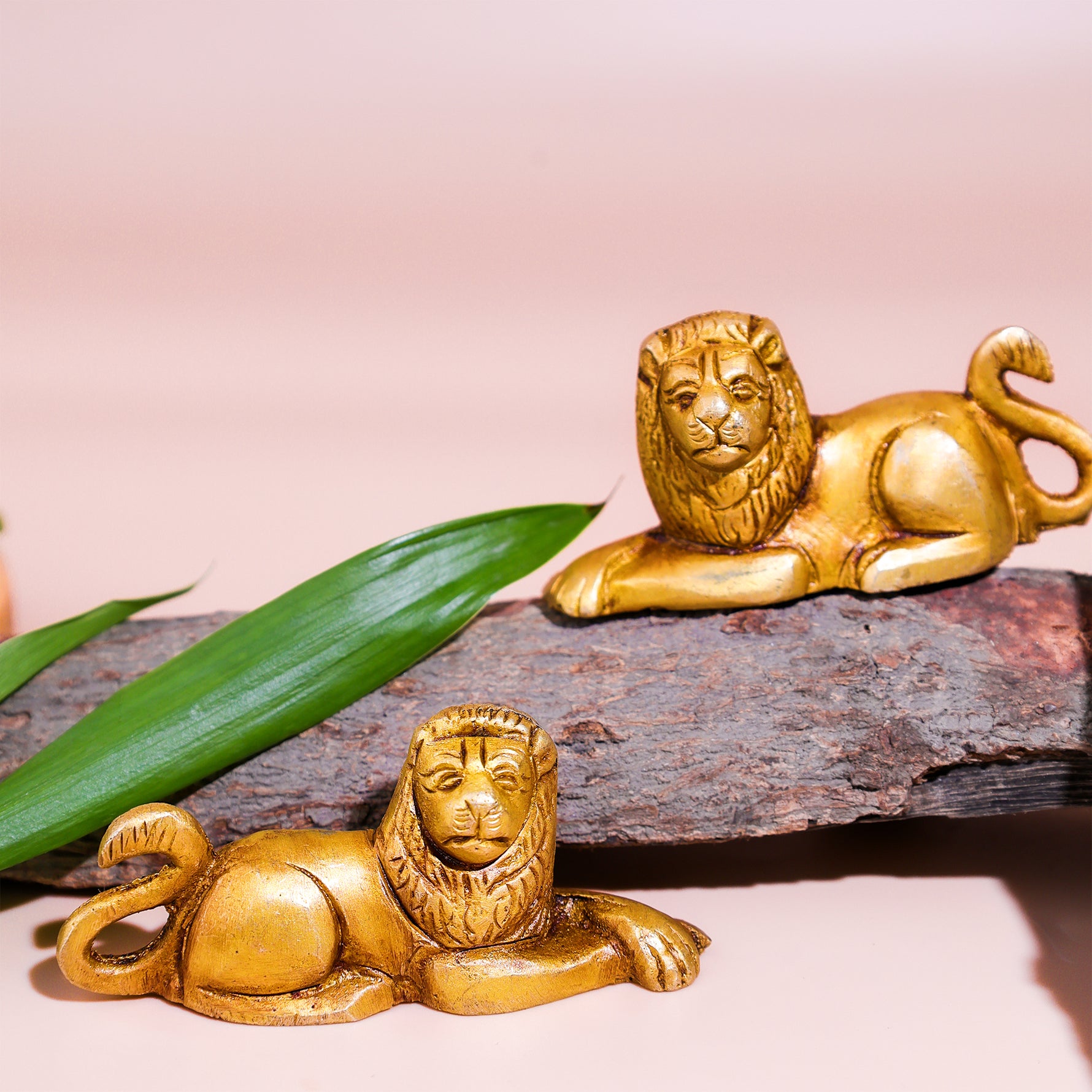 Pure Brass Lion Statue - Abhimantrit