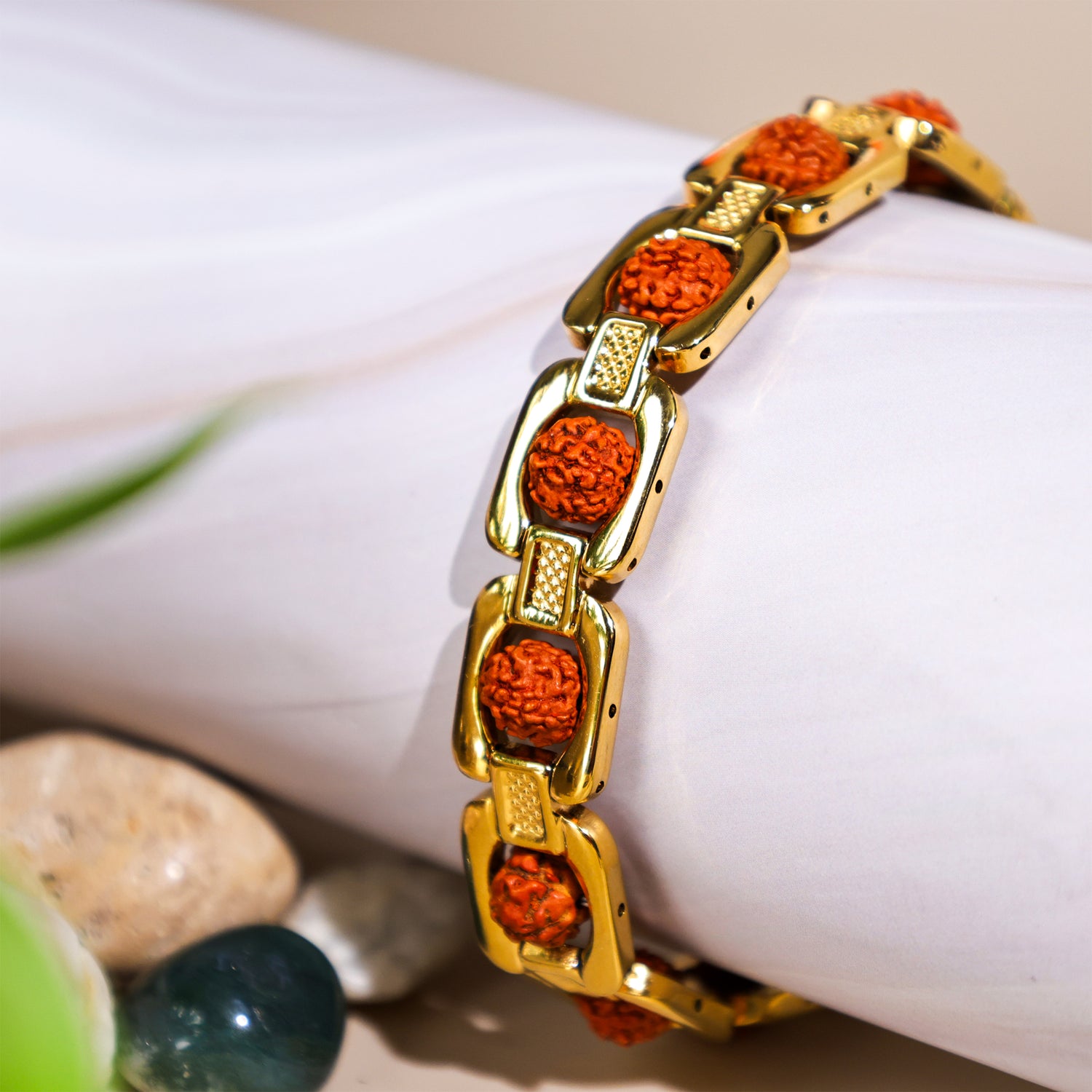 Rudraksha Bracelet (IGP Gold Plating) - Abhimantrit