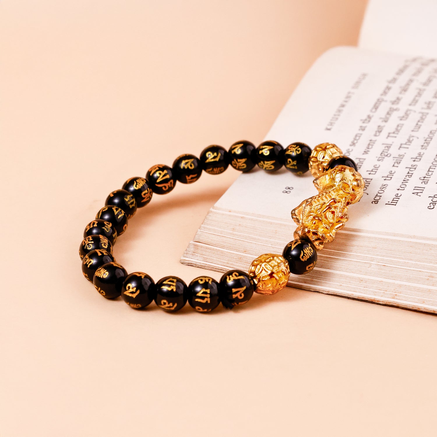 Finance & Wealth Enhancer: Feng shui Black Obsidian with Pixu Bracelet  - Abhimantrit & Certified