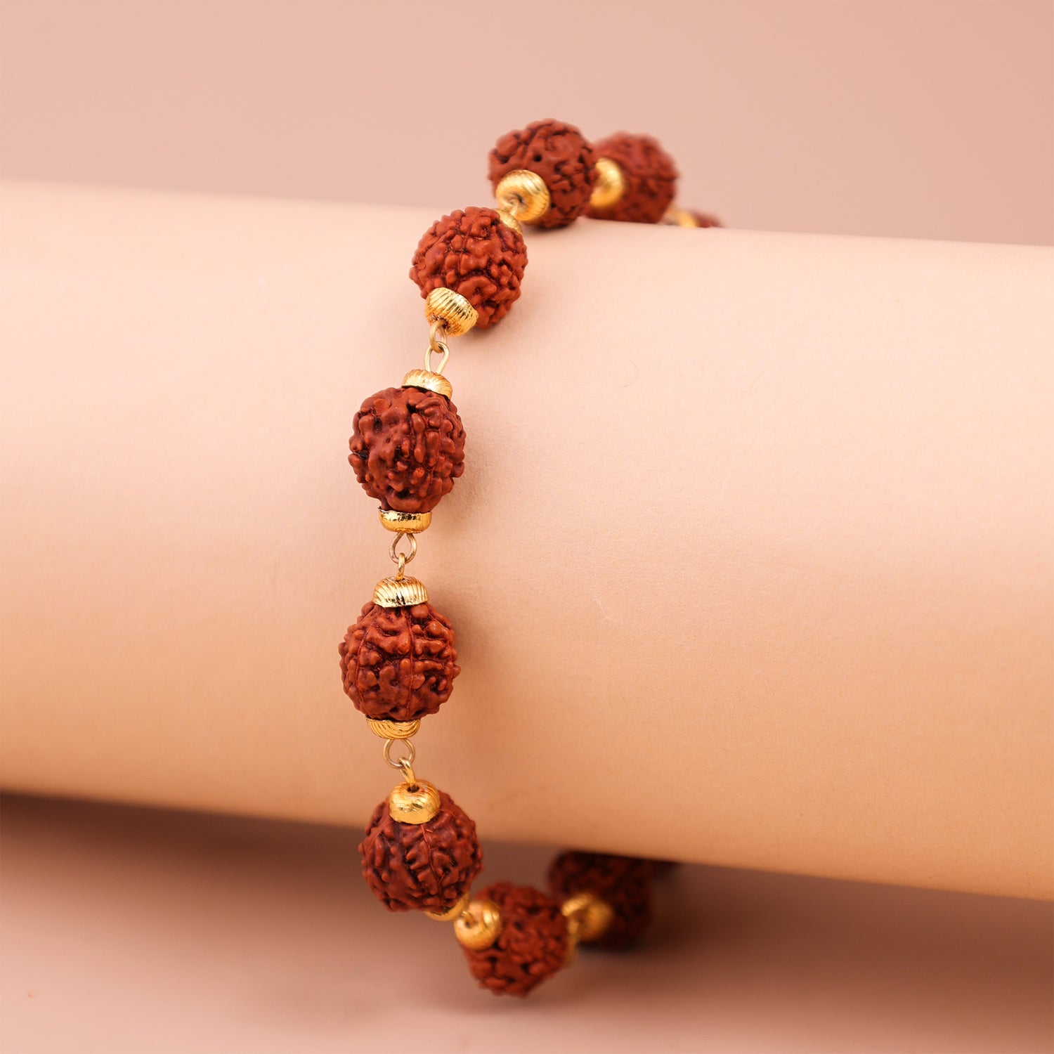 Rudraksha Raksha Bracelet Gold Plated - Abhimantrit