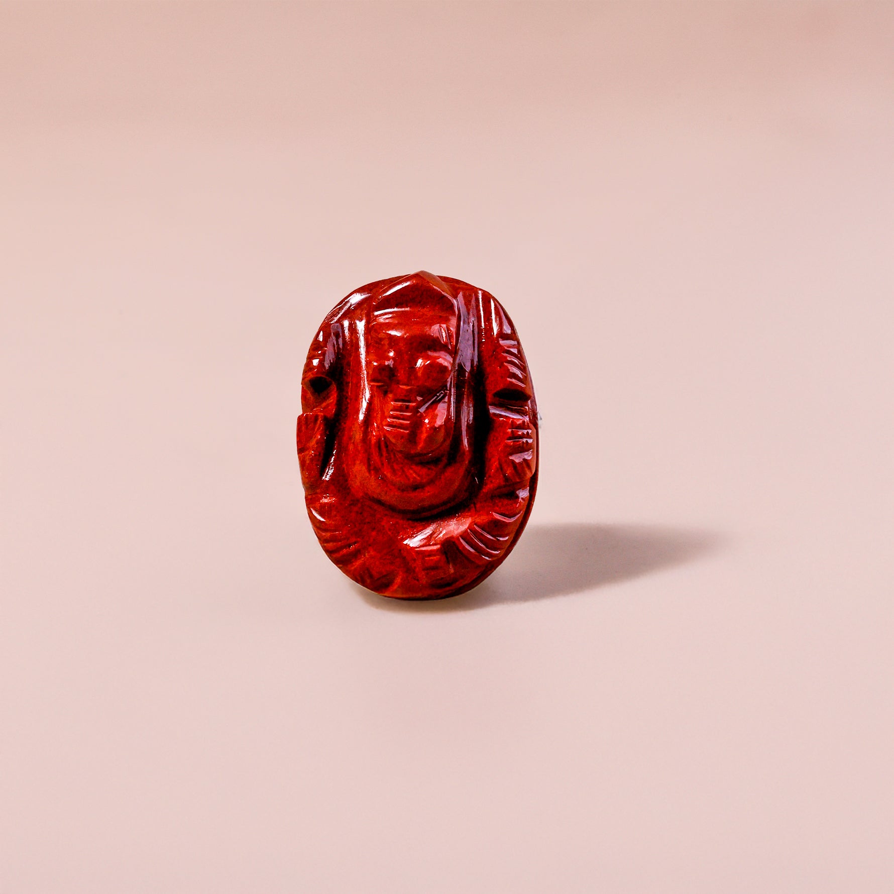 Red Jasper Ganesha - Abhimantrit & Certified