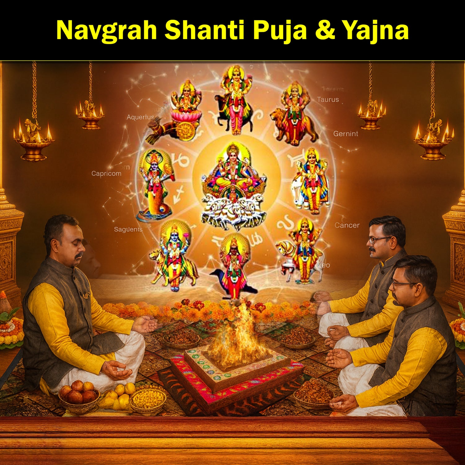 Navgrah Shanti Puja & Yajna: Navgrah Shanti Puja & Mantra Jaap for All Types of Grah Dosha