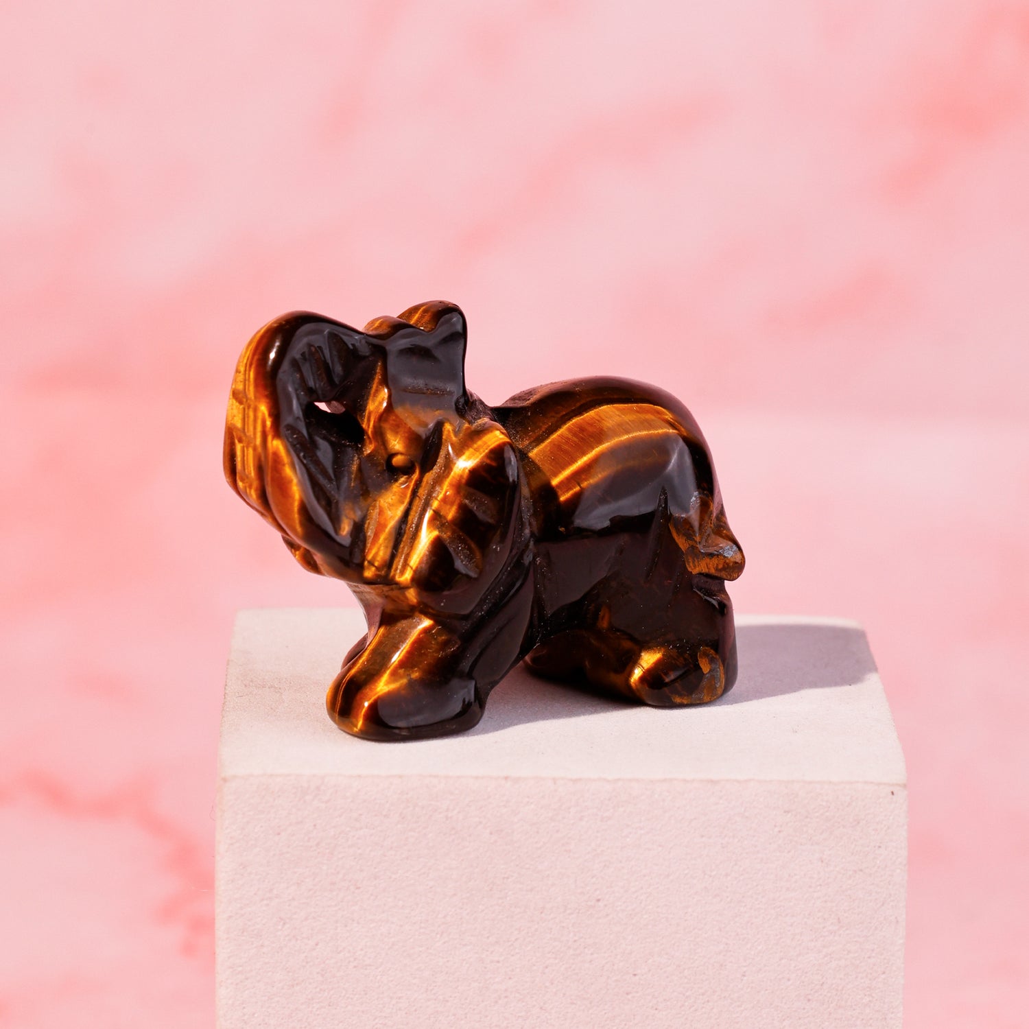 Tiger Eye Crystal Elephant - Abhimantrit