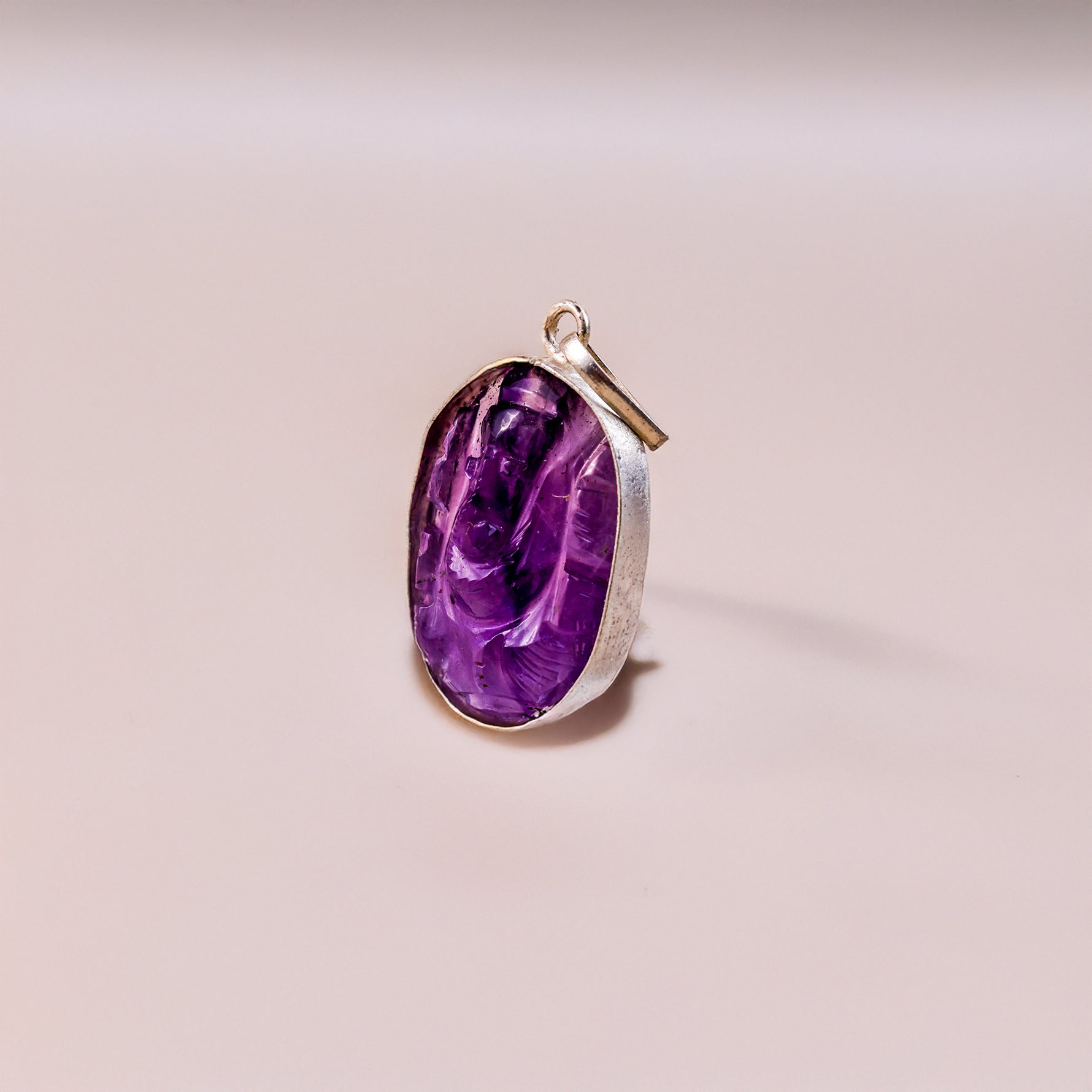Amethyst Ganesha Pendant - Abhimantrit