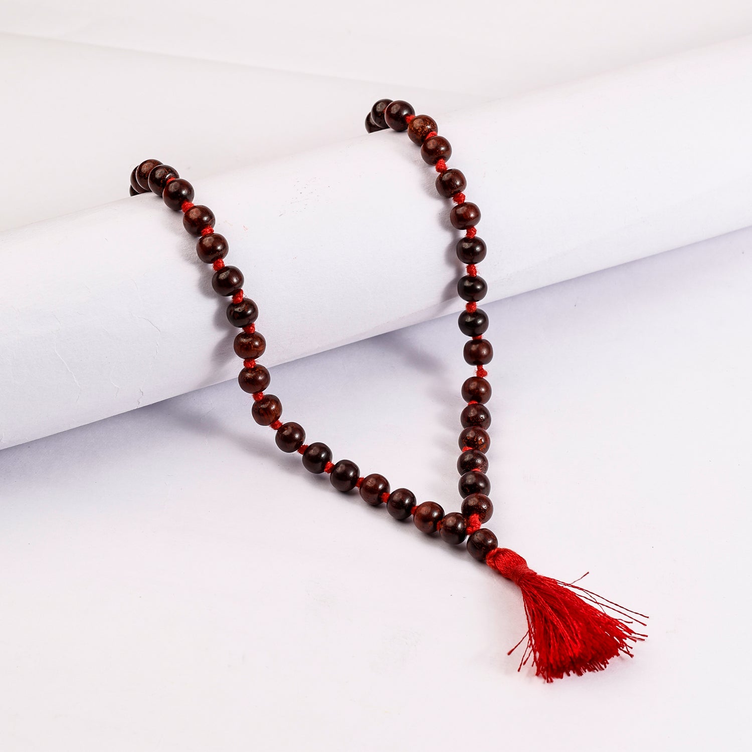 Red Sandal Wood Mala - Abhimantrit & Certified