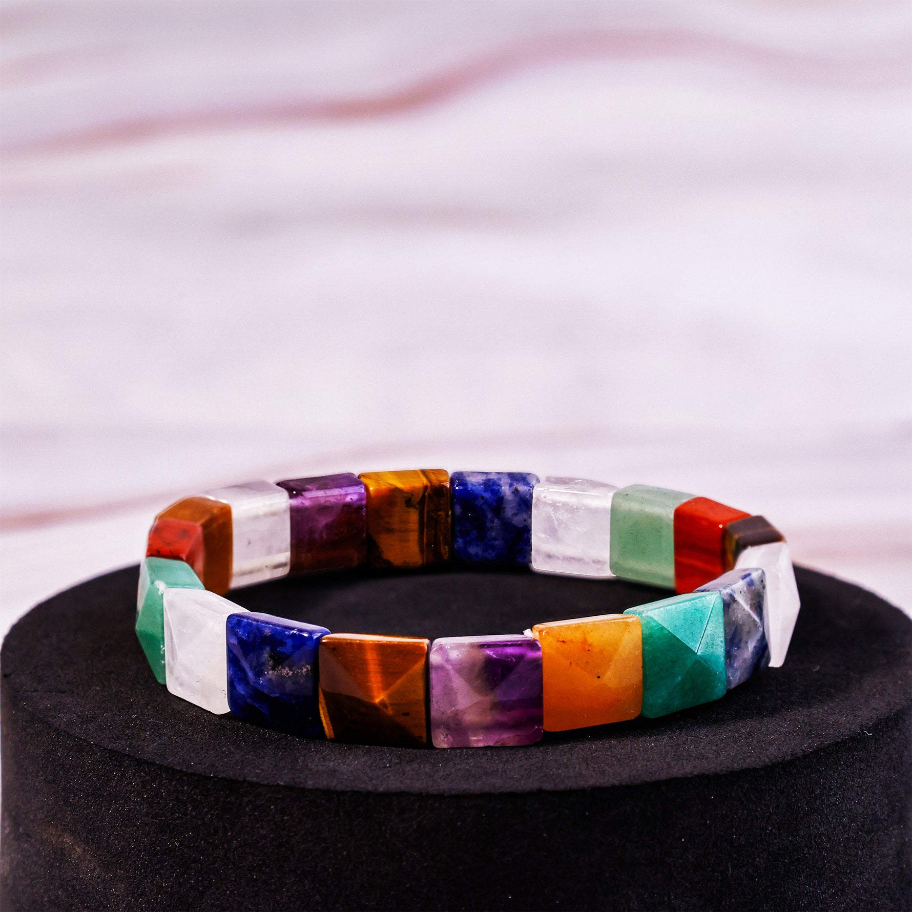 7 Chakra Pyramid Bracelet - Abhimantrit