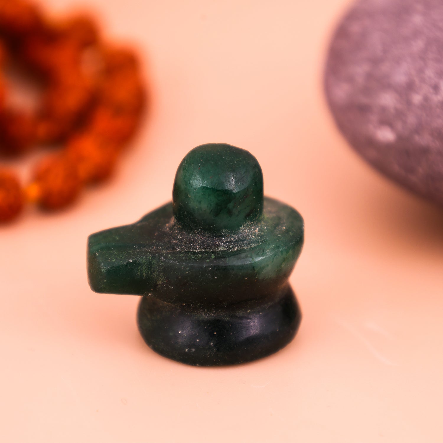 Green Jade Shivling - Abhimantrit
