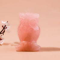 Rose Quartz Owl - Abhimantrit