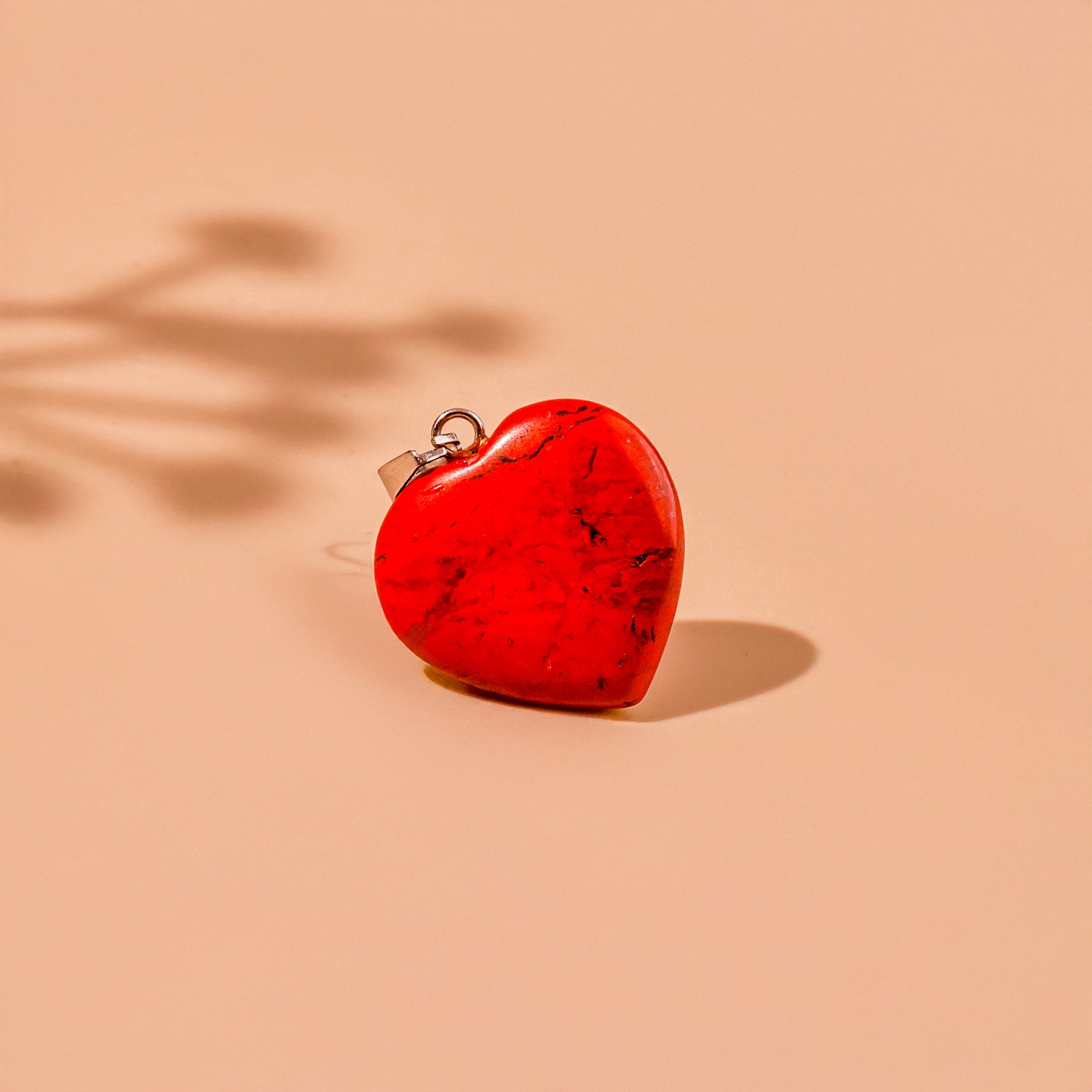 Red Jasper Heart Pendant - Abhimantrit & Certified