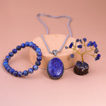 Lapis Lazuli Bracelet & Pendant With Tree (Combo)