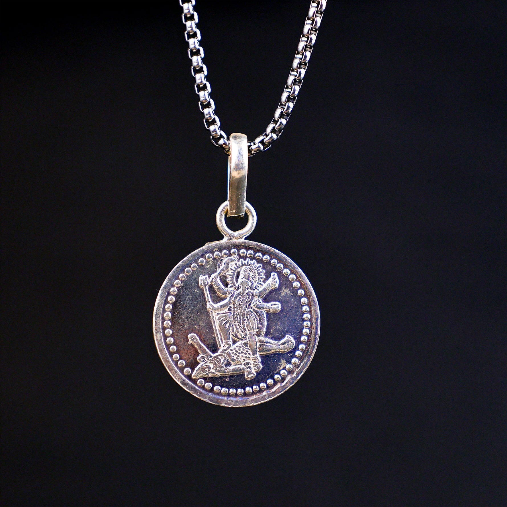 Mahakali Yantra Pendant Pure Silver - Abhimantrit