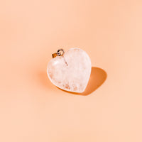 Clear Quatz Heart Pandent