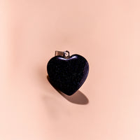 Blue Sunstone Heart Pandent - Abhimantrit & Certified