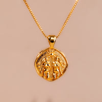 Gemini Zodiac Sign Gold Plated Pendant