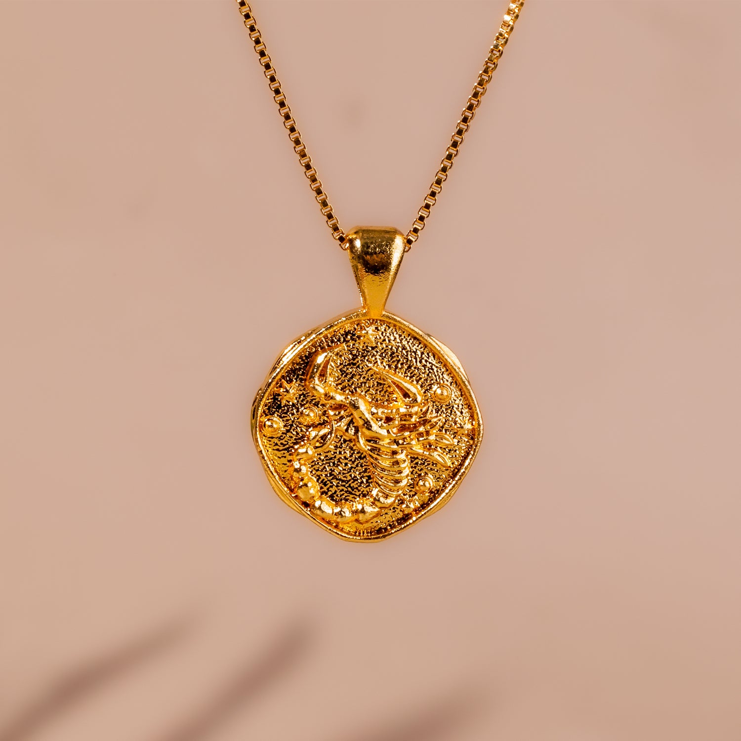 Scorpio Zodiac Sign Gold Plated Pendant - Abhimantrit