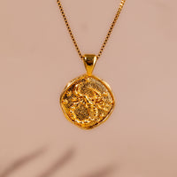 Scorpio Zodiac Sign Gold Plated Pendant