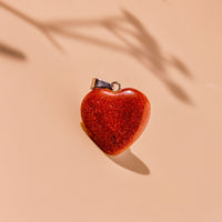 Sunstone Heart Pendant - Abhimantrit & Certified