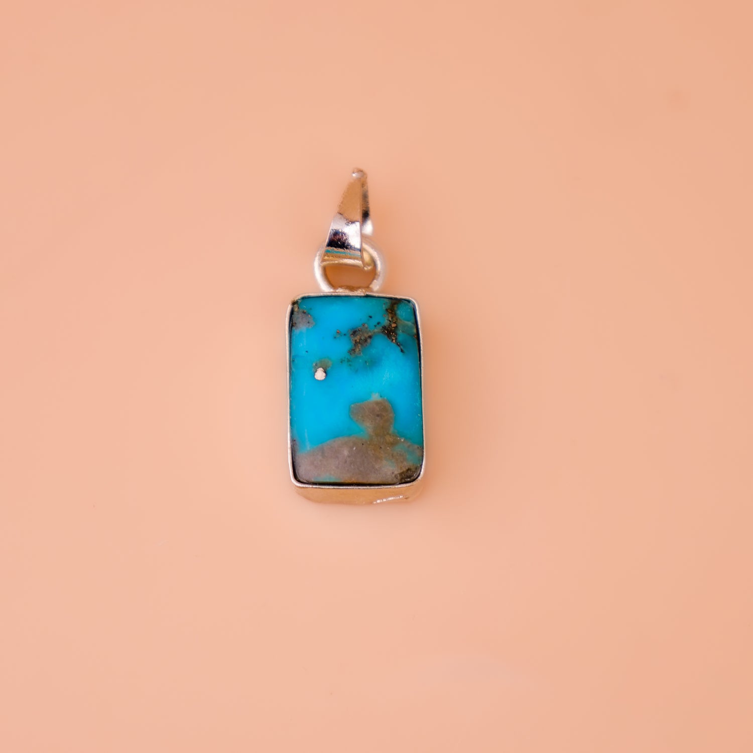 Turquoise (Firoza) Pendant - Abhimantrit & Certified