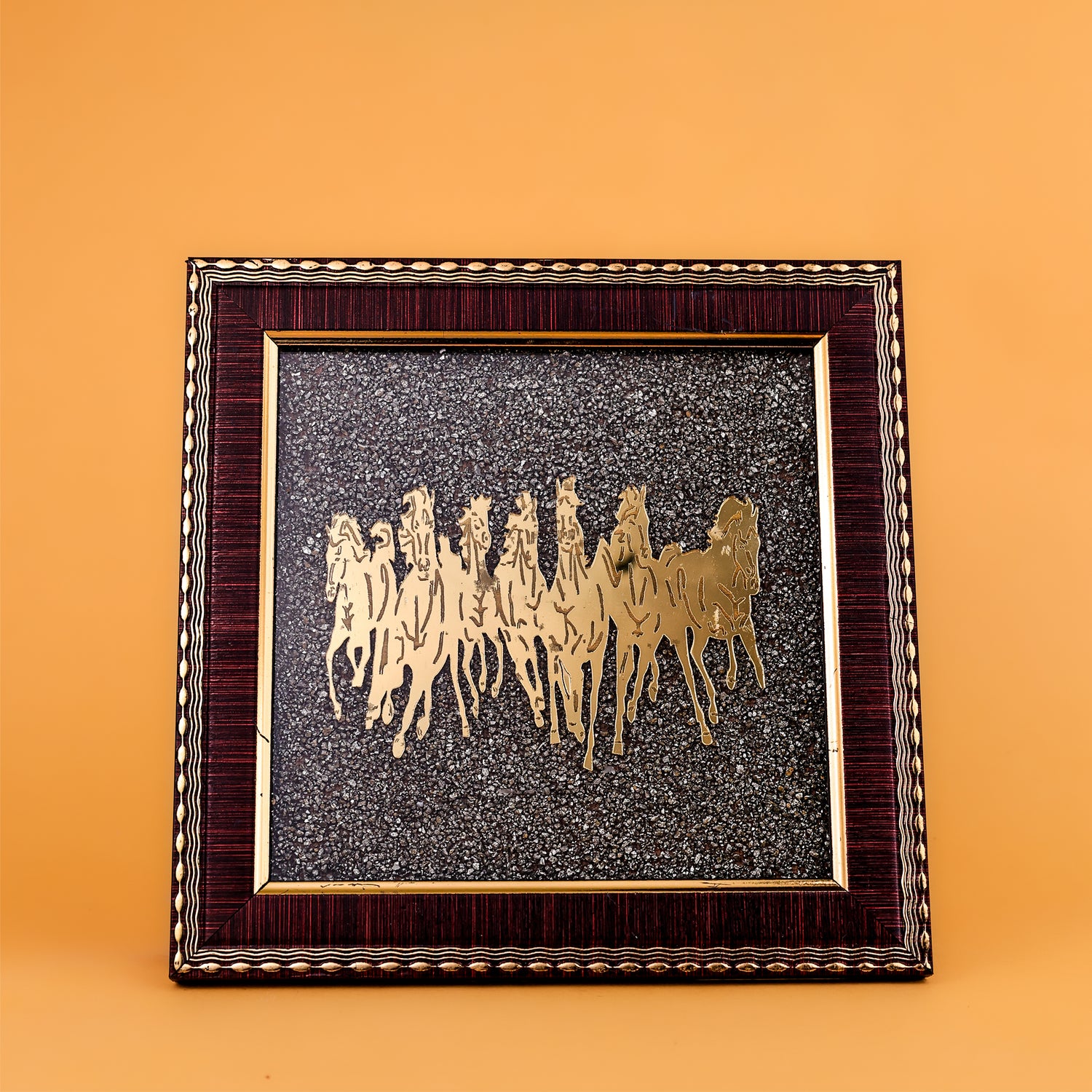 7 Horses Raw Pyrite Frame - Abhimantrit
