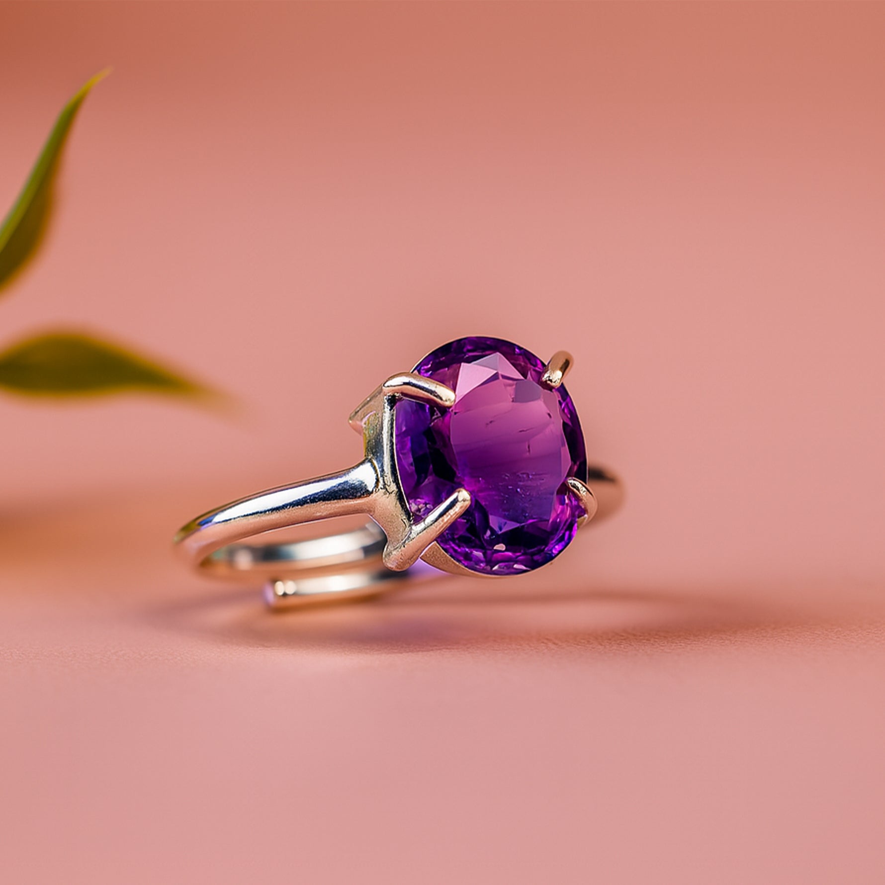 Attract Luck, Enhance Intuition, Improve Health & Skin: Amethyst Ring - Abhimantrit & Certified