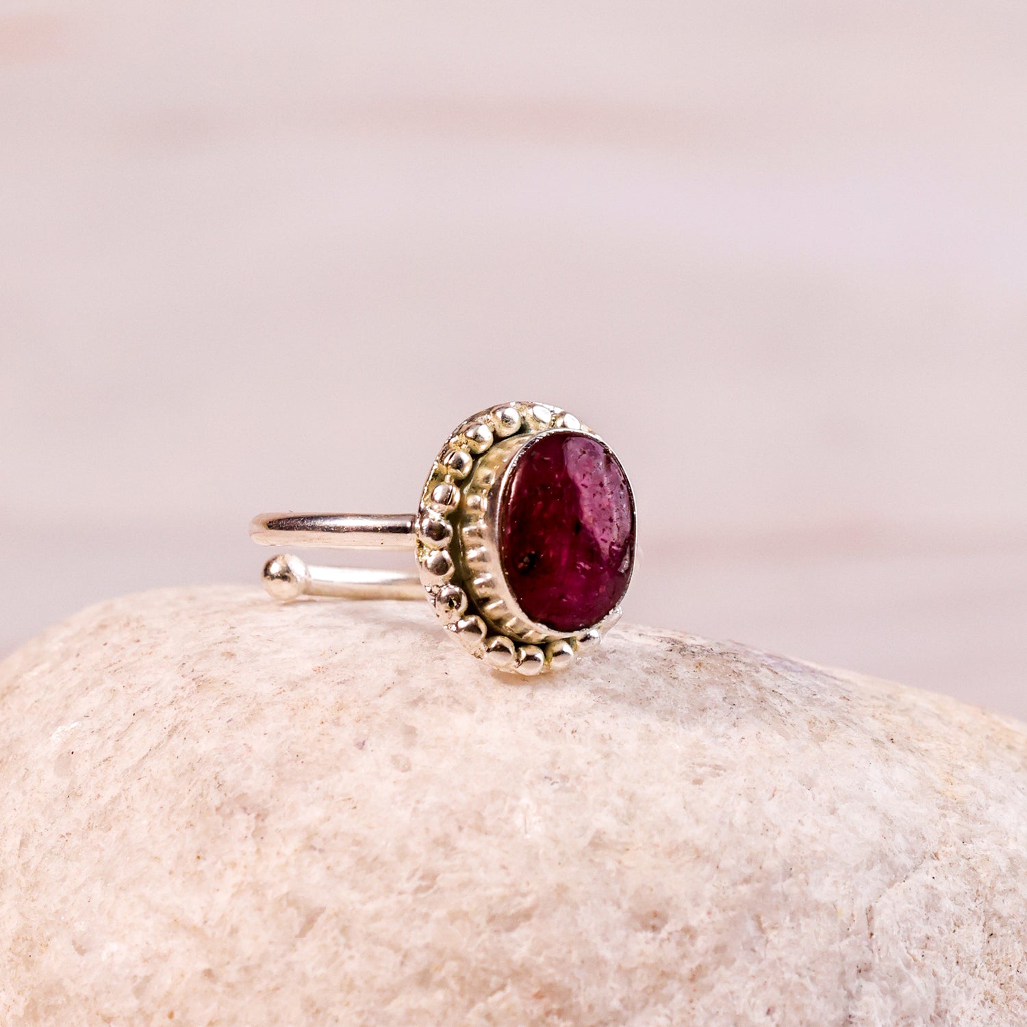 Ruby Ring - Abhimantrit & Certified