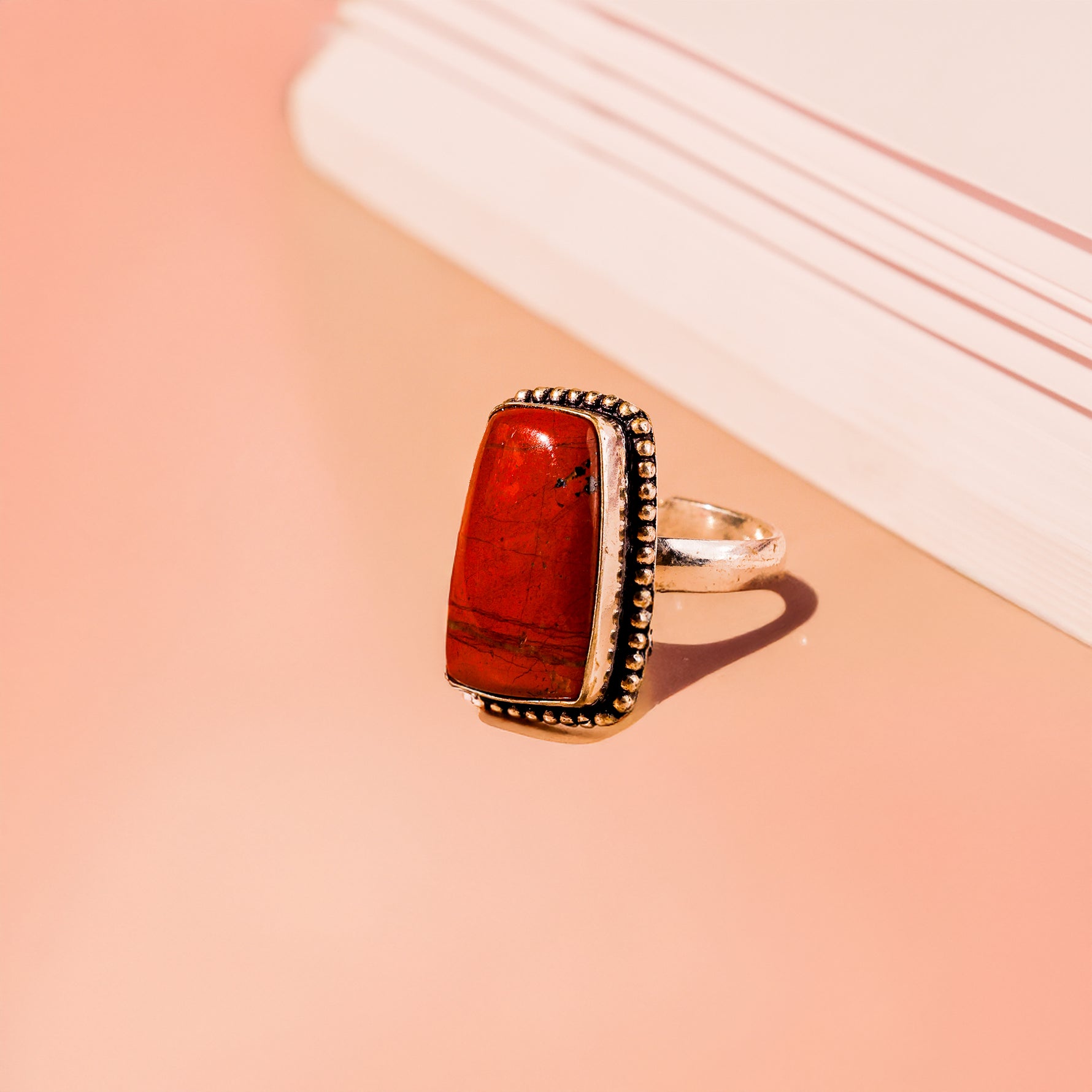 Red Jasper Ring - Abhimantrit & Certified