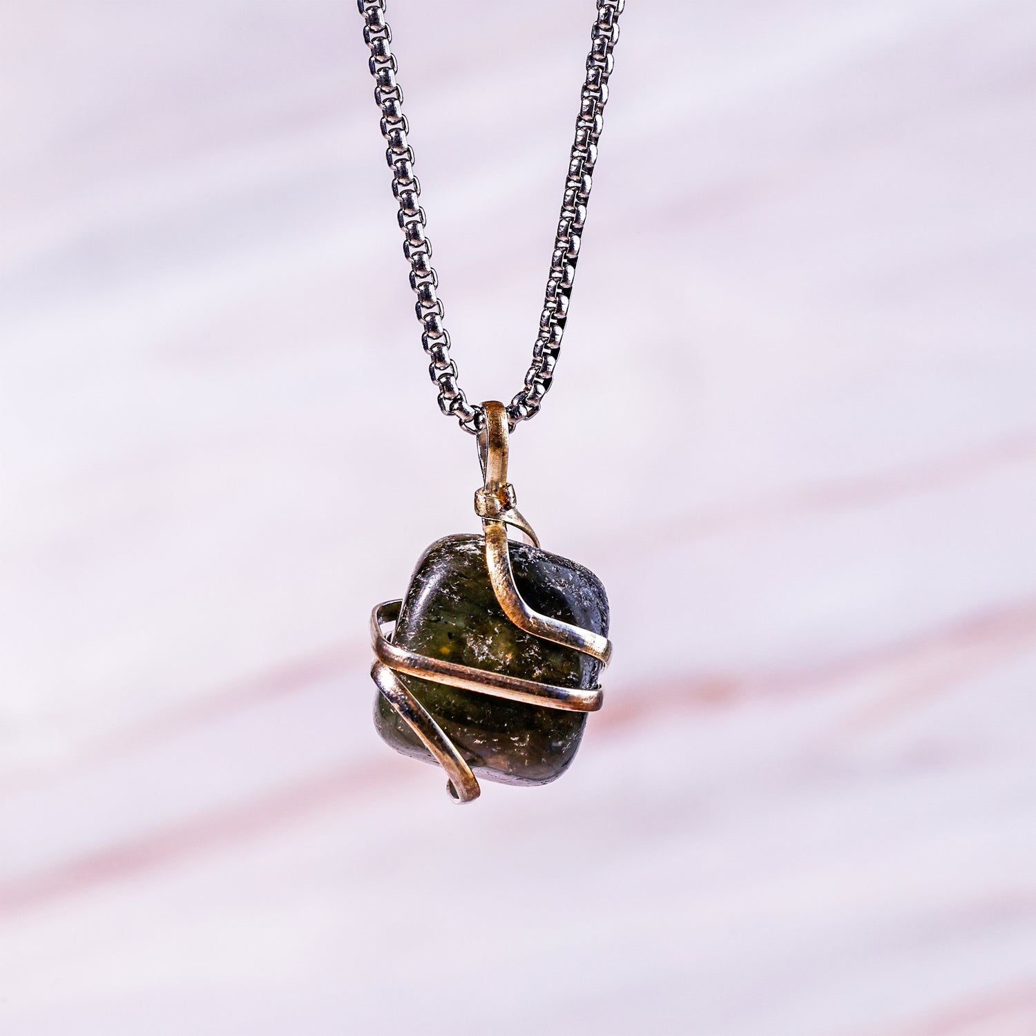 Labradorite Wrapping Pendant  -  Abhimantrit & Certified