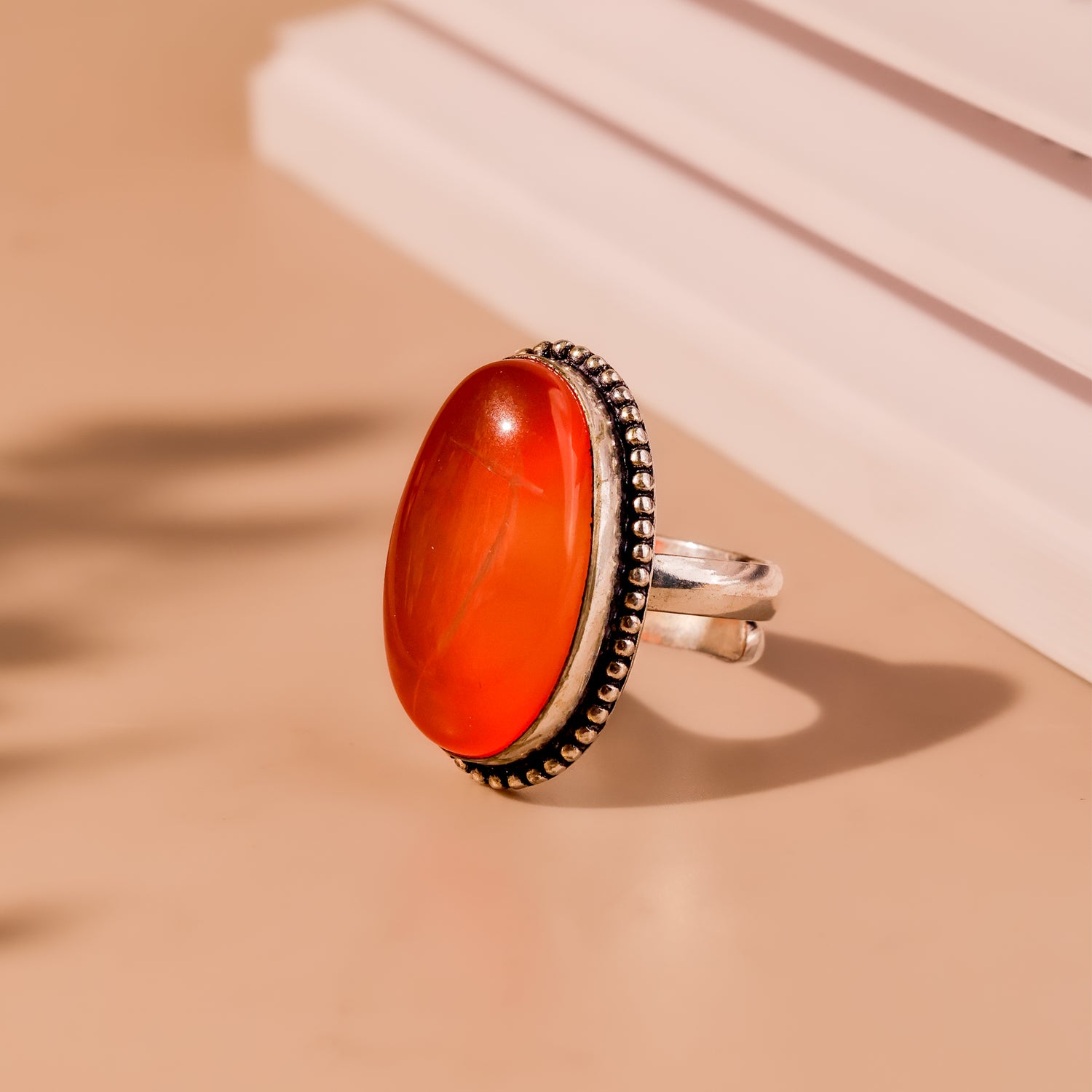 Carnelian Ring - Abhimantrit & Certified