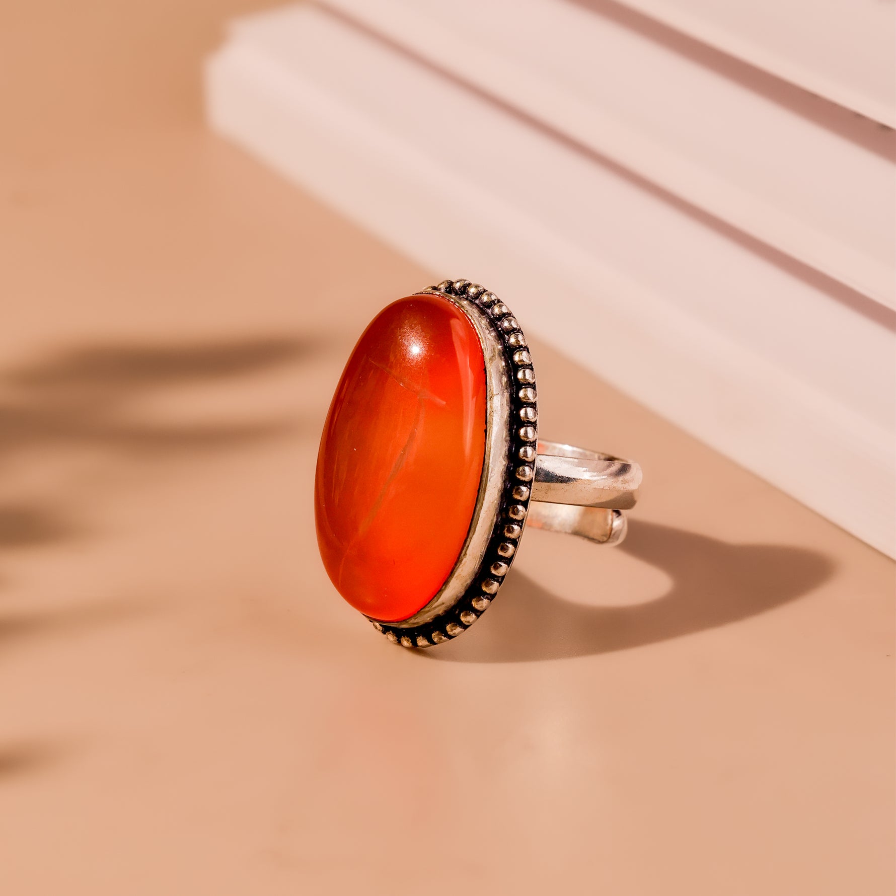 Carnelian Ring - Abhimantrit & Certified