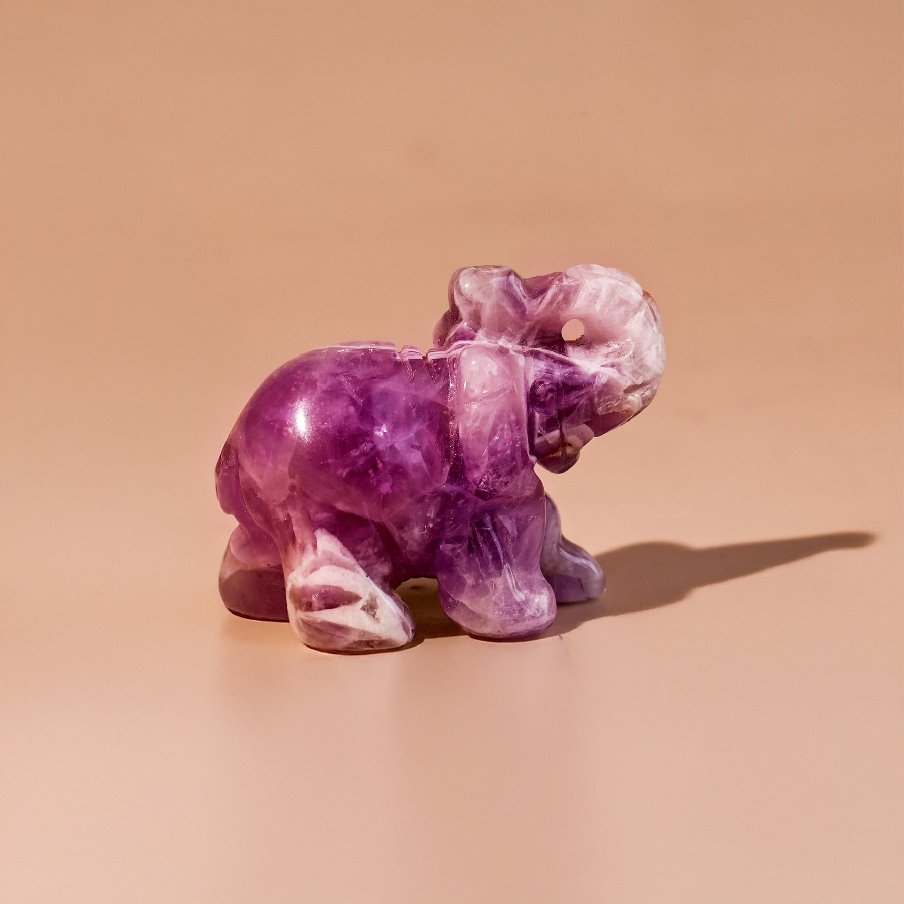 Amethyst Crystal Elephant - Abhimantrit
