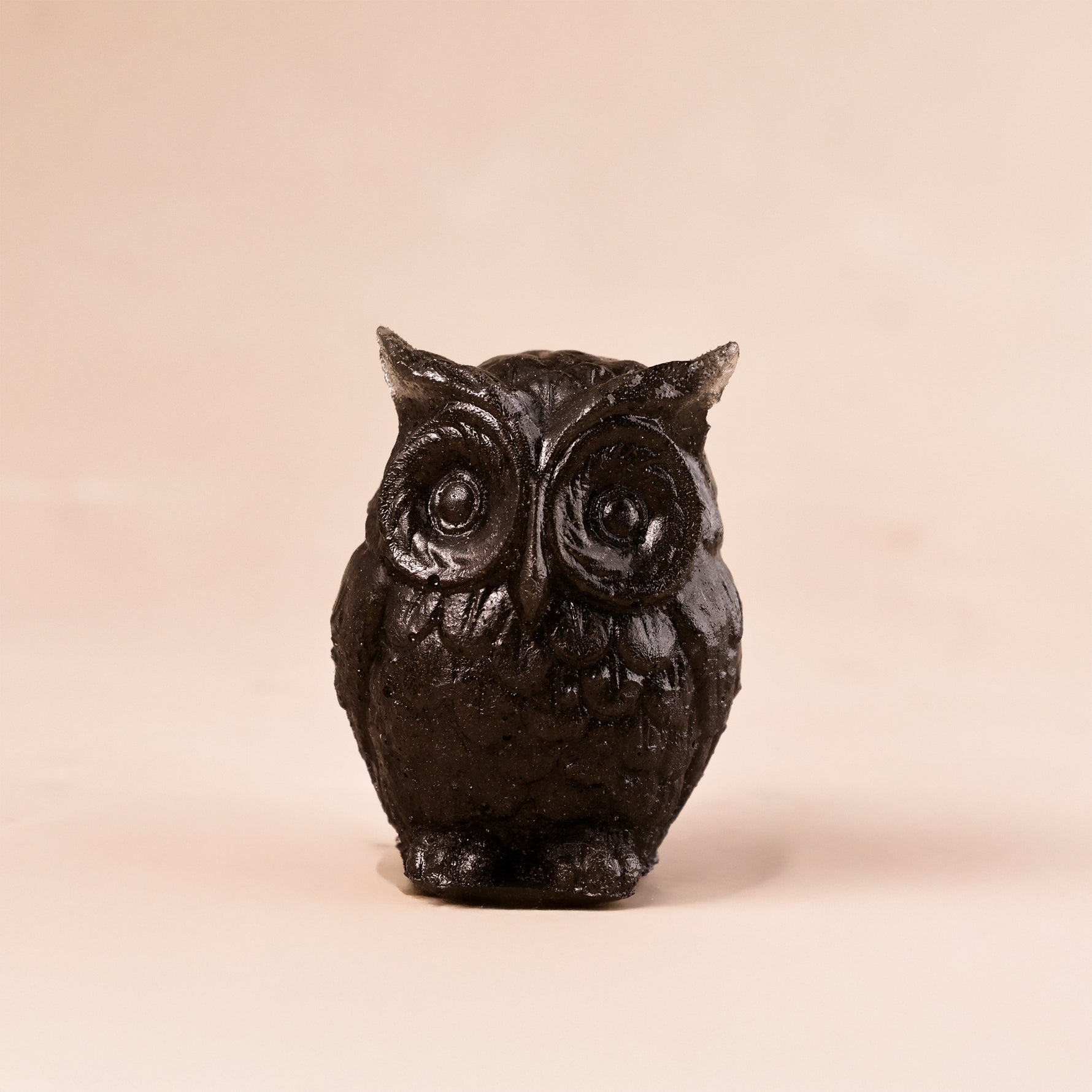 Pyrite Dust Owl Statue - Abhimantrit