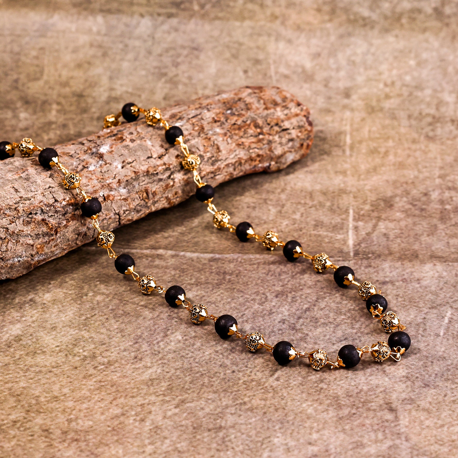 Karungali Beads Malai SilverKarungali Beads Malai Silver - Abhimantrit