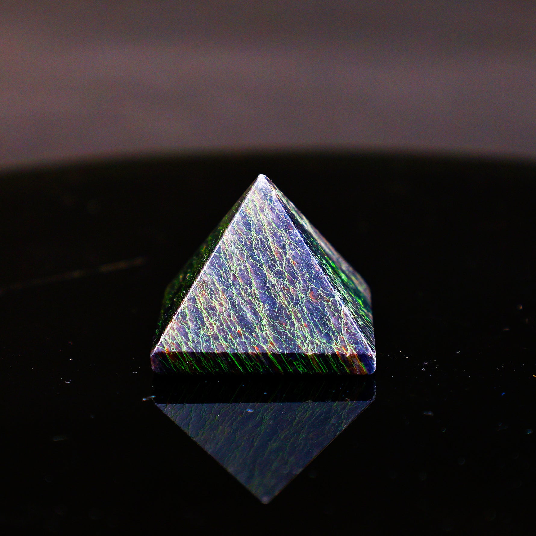 Black Taurmaline Pyramid - Abhimantrit