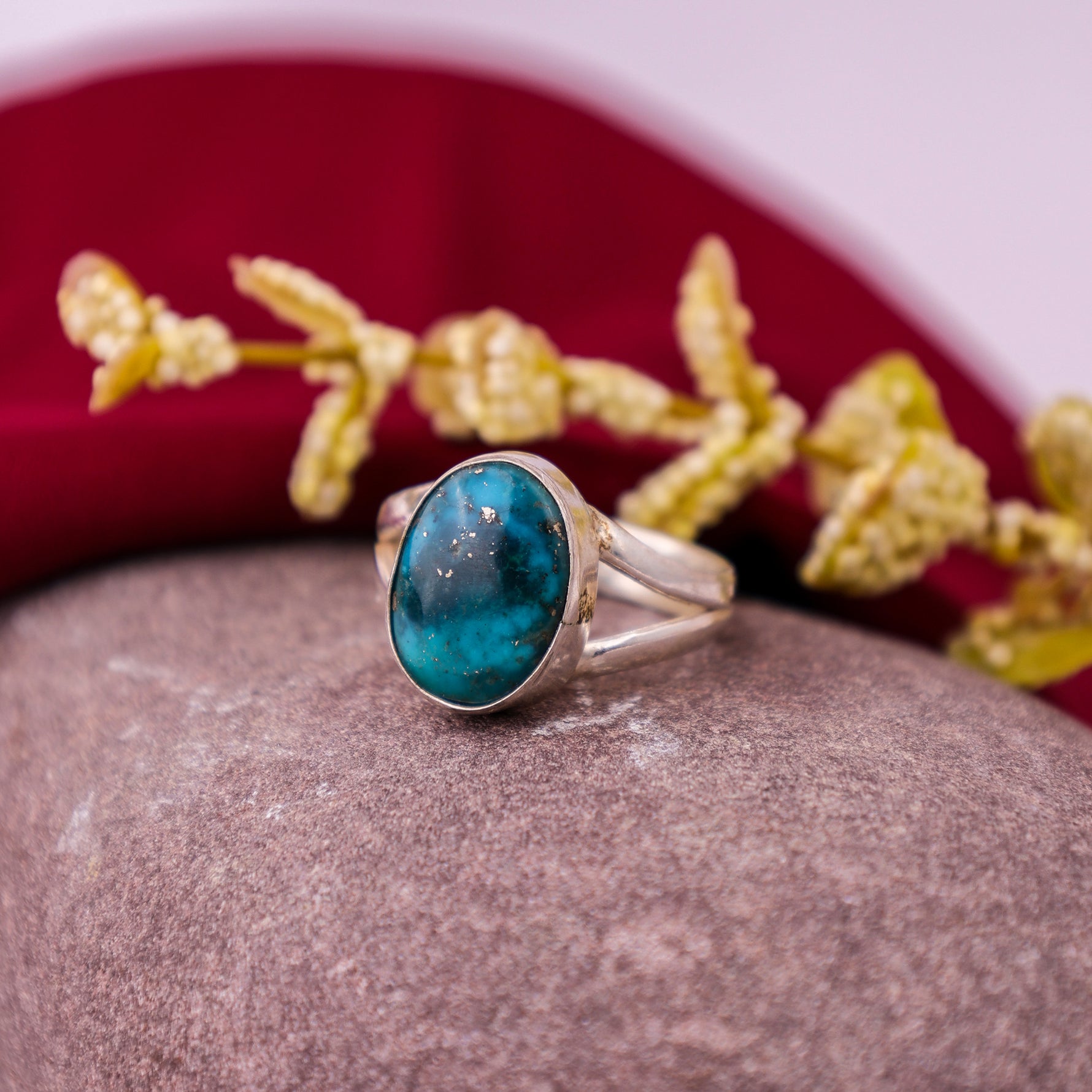 Turquoise (Firoza) Ring - Abhimantrit & Certified