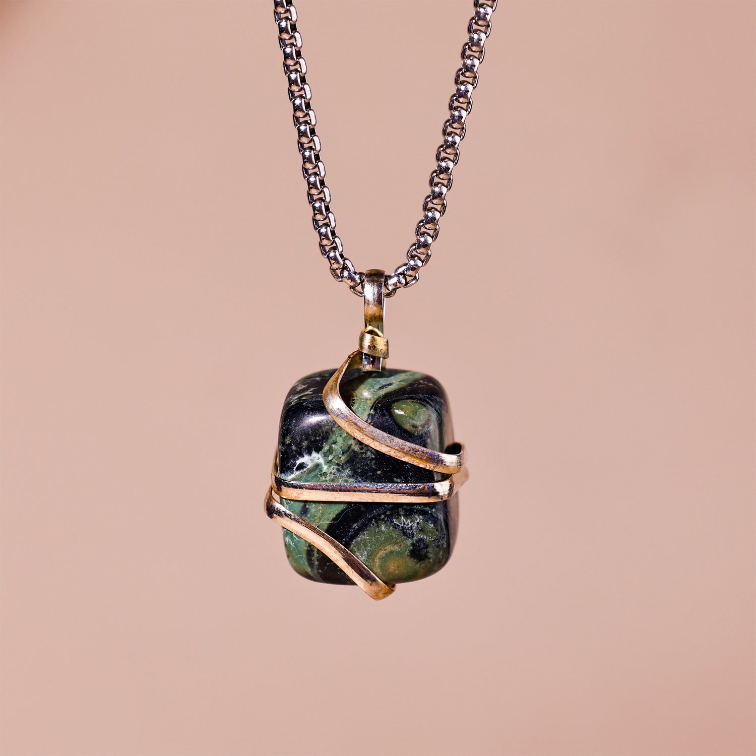 Jasper Stone Pendant -  Abhimantrit & Certified
