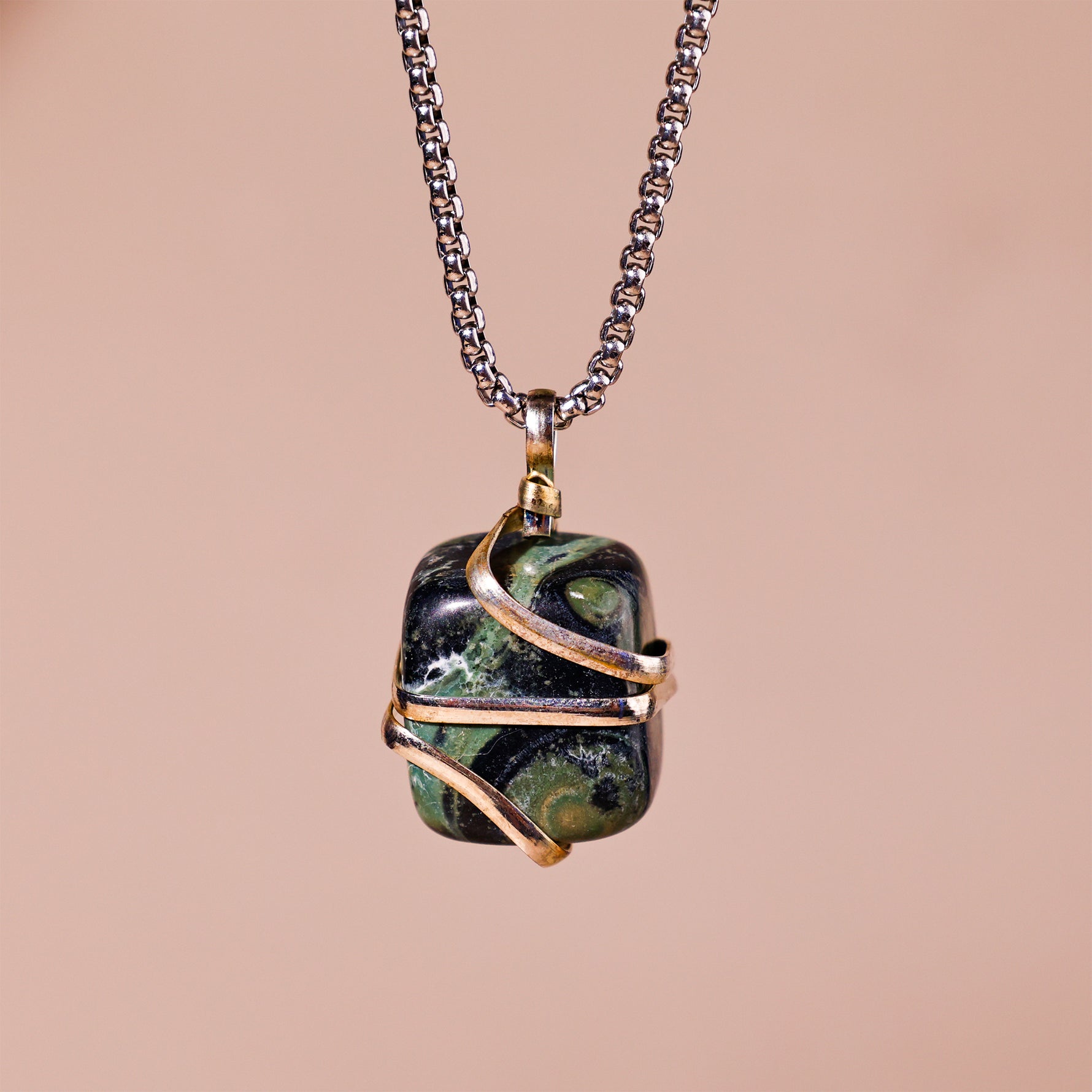 Jasper Stone Pendant -  Abhimantrit & Certified